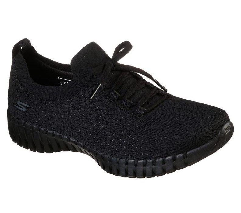 Skechers Dam Svarta Snörskor - Gowalk Smart - Caviar - Sverige (VQBFA-6024)